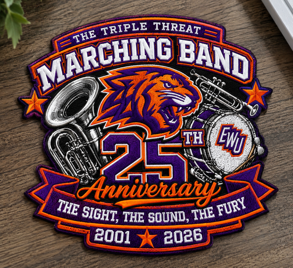 Triple Threat 25th Anniversary Embroidered Patch