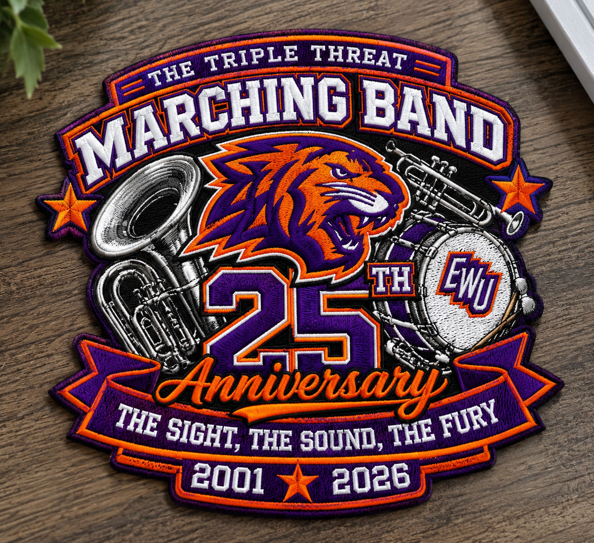 Triple Threat 25th Anniversary Embroidered Patch