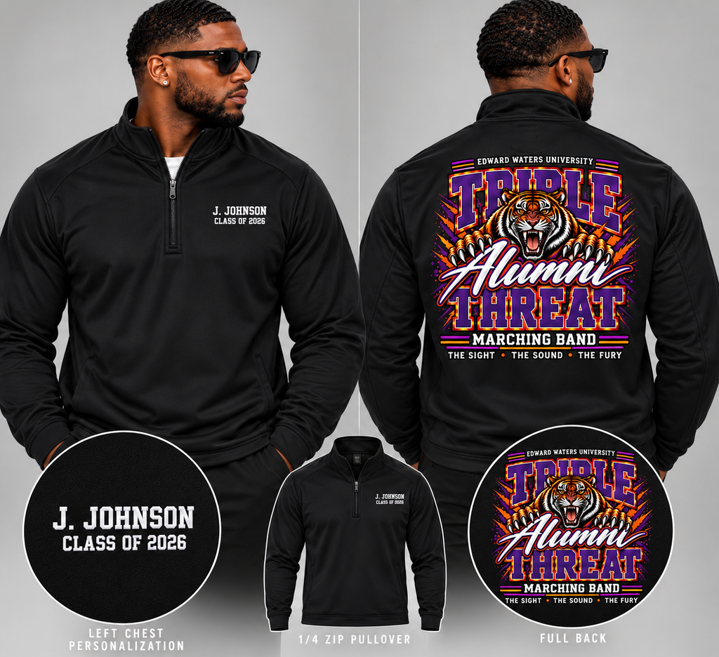 Triple Threat Alumni Personalized 1/4 Zip